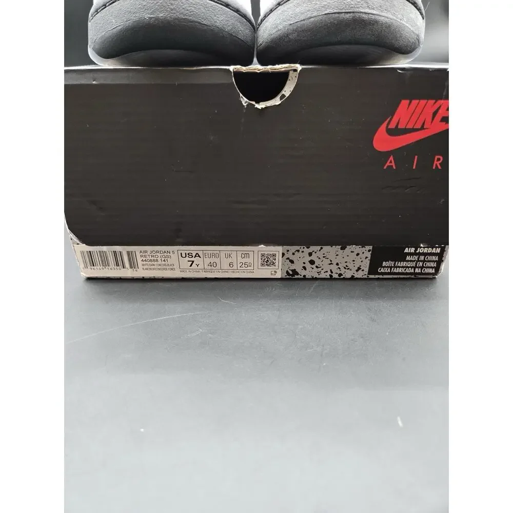 Nike Air Jordan 5 Retro GS Dark Concord 7Y White Purple 440888-141 New Box